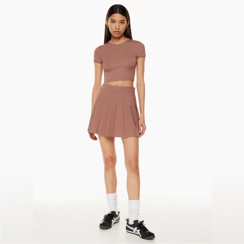 Aritzia Sunday Best olive micro skirt
